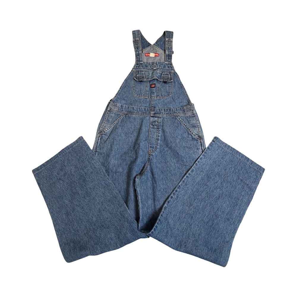 Unionbay Overalls Womens M Blue Wide Leg Denim Vintage Style Cotton Workwear